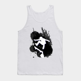 black and white skater siluet Tank Top